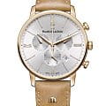 Maurice Lacroix Maurice Lacroix Eliros Chronograph EL1098-PVP01-111-2  EL1098-PVP01-111-2 кварцевые мужские часы серебристый циферблат, браслет кожаный — вид спереди