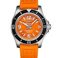 Breitling Breitling Superocean Automatic 36 A17316D71O1S1  A17316D71O1S1 механические женские часы оранжевый циферблат, браслет кожаный — вид спереди