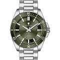 Wainer Wainer Classic WA.25540-D  WA.25540-D механические мужские часы зеленый циферблат, браслет нержавеющая сталь — вид спереди