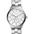 Fossil Fossil Carlie  BQ1560  BQ1560 кварцевые женские часы белый циферблат, браслет нержавеющая сталь — вид спереди