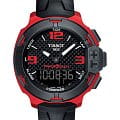 Tissot Tissot T-Race Touch Aluminium T081.420.97.207.00 T Race T0814209720700 кварцевые мужские часы черный циферблат, браслет силикон — вид спереди