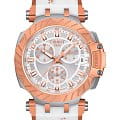 Tissot Tissot T-Race Chronograph T115.417.27.011.01 T Race T1154172701101 кварцевые мужские часы  серебристый циферблат, браслет силикон — вид спереди