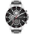 Lee Cooper Lee Cooper LC07636.350  LC07636.350 кварцевые мужские часы черный циферблат, браслет нержавеющая сталь — вид спереди