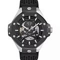 Philipp Plein Philipp Plein The Skull PWPFA0824  PWPFA0824 механические мужские часы черный циферблат, браслет силикон — вид спереди