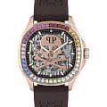 Philipp Plein Philipp Plein Plein Philipp PWRAA0623  PWRAA0623 механические мужские часы серый циферблат, браслет силикон — вид спереди
