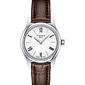 Tissot Tissot Tradition 5.5 Lady T063.009.16.018.00 Tradition T0630091601800 кварцевые женские часы белый циферблат, браслет кожаный — вид спереди