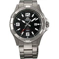 Orient Orient UNE6001B (FUNE6001B)  FUNE6001B  мужские часы  черный циферблат, браслет  — вид спереди