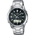 Casio CASIO WAVE CEPTOR LCW-M100DSE-1A  LCW-M100DSE-1A кварцевые мужские часы черный циферблат, браслет нержавеющая сталь — вид спереди