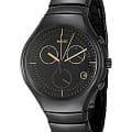 Rado Rado True R27814152  R27814152 кварцевые мужские часы черный циферблат, браслет высокотехнологичная керамика — вид спереди