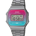Casio Casio Vintage A168WERB-2ADF (A168WERB-2A)  A168WERB-2A электронные мужские часы  циферблат, браслет сталь с ip покрытием — вид спереди
