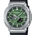 Casio Casio G-Shock GBM-2100A-1A3DR (GBM-2100A-1A3)  GBM-2100A-1A3 электронные мужские часы зеленый циферблат, браслет пластик — вид спереди