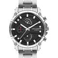 Lee Cooper Lee Cooper LC07637.350  LC07637.350 кварцевые мужские часы черный циферблат, браслет нержавеющая сталь — вид спереди