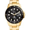 Fossil Fossil Blue FS6035  FS6035 кварцевые мужские часы черный циферблат, браслет нержавеющая сталь с ip-покрытием — вид спереди
