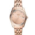 Fossil Fossil FB-01  ES4898  ES4898 кварцевые женские часы золотой циферблат, браслет нержавеющая сталь — вид спереди