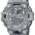 Casio Casio G-Shock GA-700FF-8ADR GA-700 GA-700FF-8ADR электронные мужские часы серебристый циферблат, браслет полимер — вид спереди