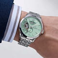 Orient Orient Star RE-AV0B11E механические мужские часы часы крупный план зеленый циферблата