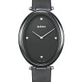 Rado Rado Esenza R53093715  R53093715 кварцевые женские часы черный циферблат, браслет кожаный — вид спереди