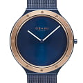 Obaku Obaku  Mesh  V285GXSLML  V285GXSLML кварцевые мужские часы синий циферблат, браслет нержавеющая сталь — вид спереди