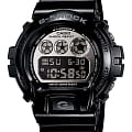 Casio Casio G-Shock DW-6900NB-1DR (DW-6900NB-1E)  DW-6900NB-1E электронные мужские часы серебристый циферблат, браслет пластик — вид спереди