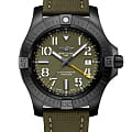 Breitling Breitling Avenger Automatic GMT 45 Night Mission Limited Edition V323952A1L1X1  V323952A1L1X1 механические мужские часы зеленый циферблат, браслет кожаный — вид спереди
