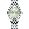 Mido Mido Baroncelli Lady Twenty Five M039.007.11.096.00  M0390071109600 механические женские часы  зеленый циферблат, браслет нержавеющая сталь — вид спереди