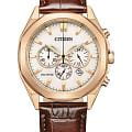 Citizen Citizen Eco-Drive CA4593-15A  CA4593-15A кварцевые мужские часы белый циферблат, браслет кожаный — вид спереди
