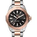 TAG Heuer TAG Heuer Aquaracer Professional 200 Solargraph WBP1121.BB0003  WBP1121.BB0003 кварцевые мужские часы черный циферблат, браслет нержавеющая сталь и 18 каратное розовое золото — вид спереди