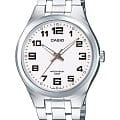 Casio Casio Collection MTP-1310PD-7B  MTP-1310PD-7B кварцевые мужские часы  белый циферблат, браслет нержавеющая сталь — вид спереди
