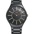 Rado Rado True Thinline R27741702  R27741702 кварцевые мужские часы черный циферблат, браслет керамика — вид спереди