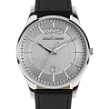 Jacques Lemans Jacques Lemans London 1-2193B  1-2193B кварцевые мужские часы серебристый циферблат, браслет кожаный — вид спереди