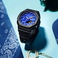 Casio Casio G-Shock GA-2100BP-1A электронные мужские часы часы крупный план синий циферблата