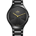 Rado Rado True Thinline x Great Gardens of the World Chapter R27113152 Automatic R27113152 механические мужские часы черный циферблат, браслет высокотехнологичная плазменная керамика — вид спереди