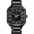 Rado Rado True Square Automatic R27078172 Automatic R27078172 механические мужские часы черный циферблат, браслет титан + высокотехнологичная плазменная керамика — вид спереди