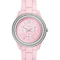 Fossil Fossil Stella  ES5153  ES5153 кварцевые женские часы розовый циферблат, браслет пластик — вид спереди