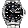 Orient Orient Diving Sports Automatic AA02004B  AA02004B механические мужские часы черный циферблат, браслет нержавеющая сталь — вид спереди
