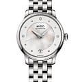 Mido Mido Baroncelli Lady Day M039.207.11.106.00  M0392071110600 механические женские часы  циферблат, браслет нержавеющая сталь — вид спереди