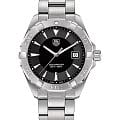 TAG Heuer TAG Heuer Aquaracer WAY1110.BA0928  WAY1110.BA0928 кварцевые мужские часы черный циферблат, браслет нержавеющая сталь — вид спереди