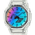 Casio Casio G-Shock GA-2100SRS-7A GA-2100 GA-2100SRS-7A электронные мужские часы  циферблат, браслет пластик — вид спереди