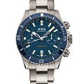 Mido Mido Ocean Star Chronograph M026.627.44.041.00  M0266274404100 механические мужские часы синий циферблат, браслет титановый — вид спереди
