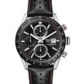 TAG Heuer TAG Heuer Carrera CBM2110.FC6454  CBM2110.FC6454 механические мужские часы черный циферблат, браслет кожаный — вид спереди