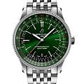 Breitling Breitling Navitimer Automatic 41 A17326361L1A1  A17326361L1A1 механические мужские часы зеленый циферблат, браслет нержавеющая сталь — вид спереди