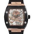 Philipp Plein Philipp Plein The Skeleton PWBAA0121  PWBAA0121 механические мужские часы белый циферблат, браслет силикон — вид спереди