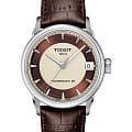 Tissot Tissot Luxury Powermatic 80 T086.207.16.261.00  T0862071626100 механические женские часы коричневый циферблат, браслет кожаный — вид спереди