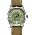 Hamilton Hamilton Khaki Field Titanium Auto H70205860  H70205860 механические мужские часы зеленый циферблат, браслет кожаный — вид спереди