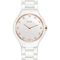 Rado Rado True Thinline Diamonds R27958722  R27958722 кварцевые женские часы белый циферблат, браслет высокотехнологичная керамика — вид спереди
