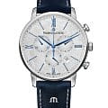 Maurice Lacroix Maurice Lacroix Eliros Chronograph EL1098-SS001-114-1  EL1098-SS001-114-1 кварцевые мужские часы серебристый циферблат, браслет кожаный — вид спереди