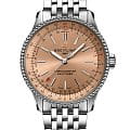 Breitling Breitling Navitimer Automatic 35 A17395201K1A1  A17395201K1A1 механические женские часы коричневый циферблат, браслет нержавеющая сталь — вид спереди