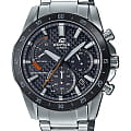 Casio Casio Edifice EQS-930DB-1A EQS EQS-930DB-1A кварцевые мужские часы черный циферблат, браслет сталь с ip покрытием — вид спереди