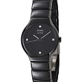 Rado Rado True R27655742  R27655742 кварцевые женские часы  черный циферблат, браслет высокотехнологичная керамика — вид спереди