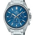 Casio Casio Edifice EFV-650D-2AVUDF EFV EFV-650D-2AVUDF кварцевые мужские часы синий циферблат, браслет нержавеющая сталь — вид спереди